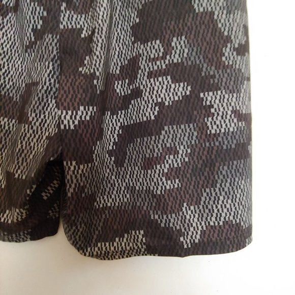 Nike Mens Black/Grey/Brown Lined Logo Swim Trunk Shorts XXL - Picture 9 of 13